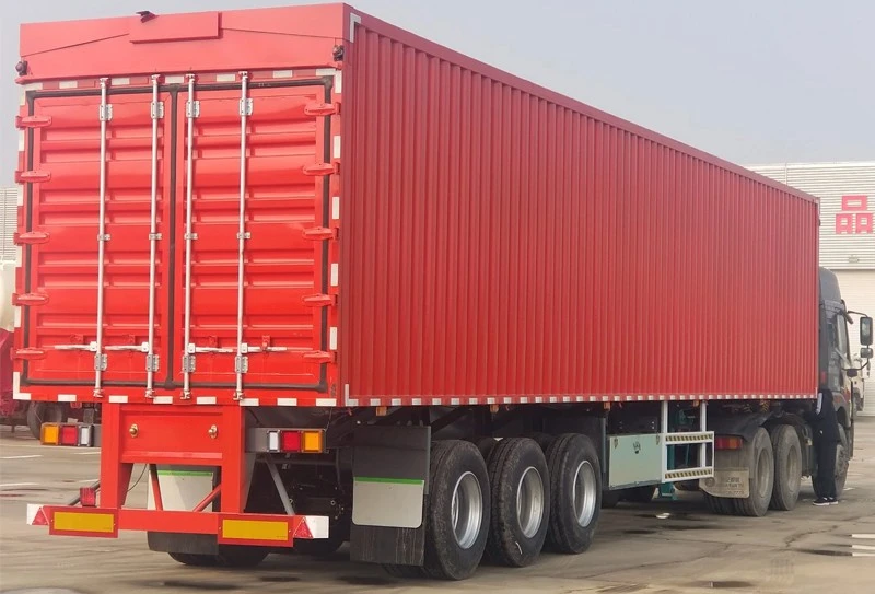 3 Axles Enclosed Van Cargo Transport Box Semi Trailer